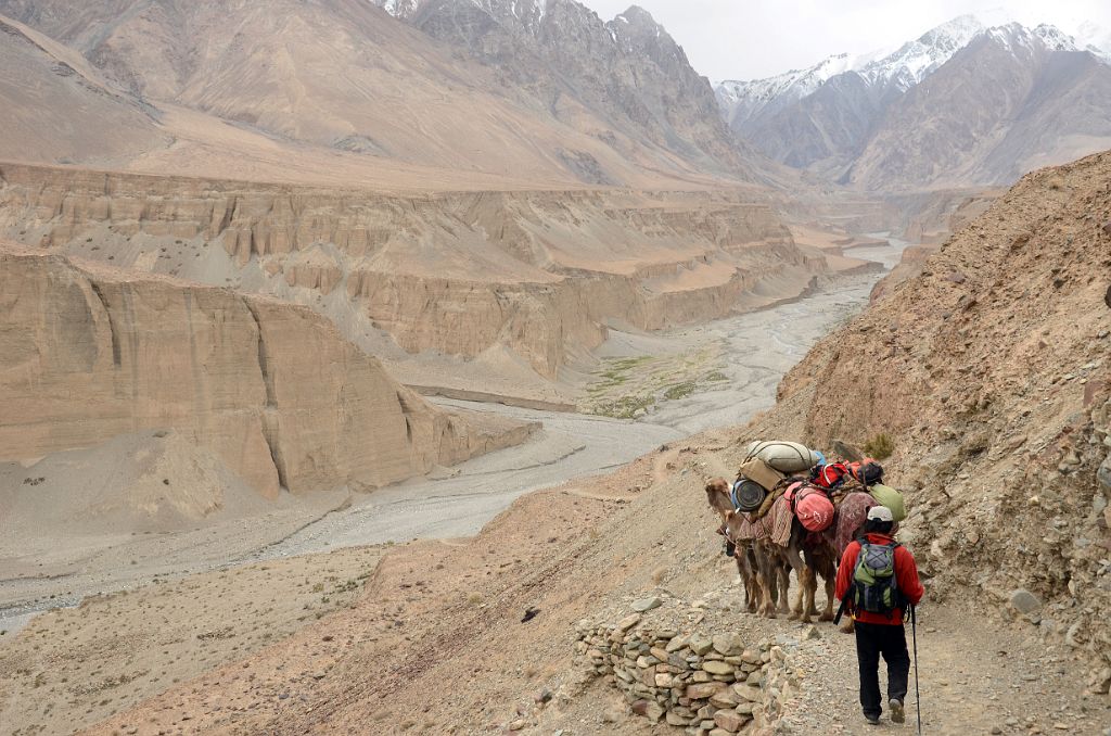 10 Descending Down To The Surakwat River From The Terrace Between Yilik Village And Sarak On Trek To K2 North Face In China